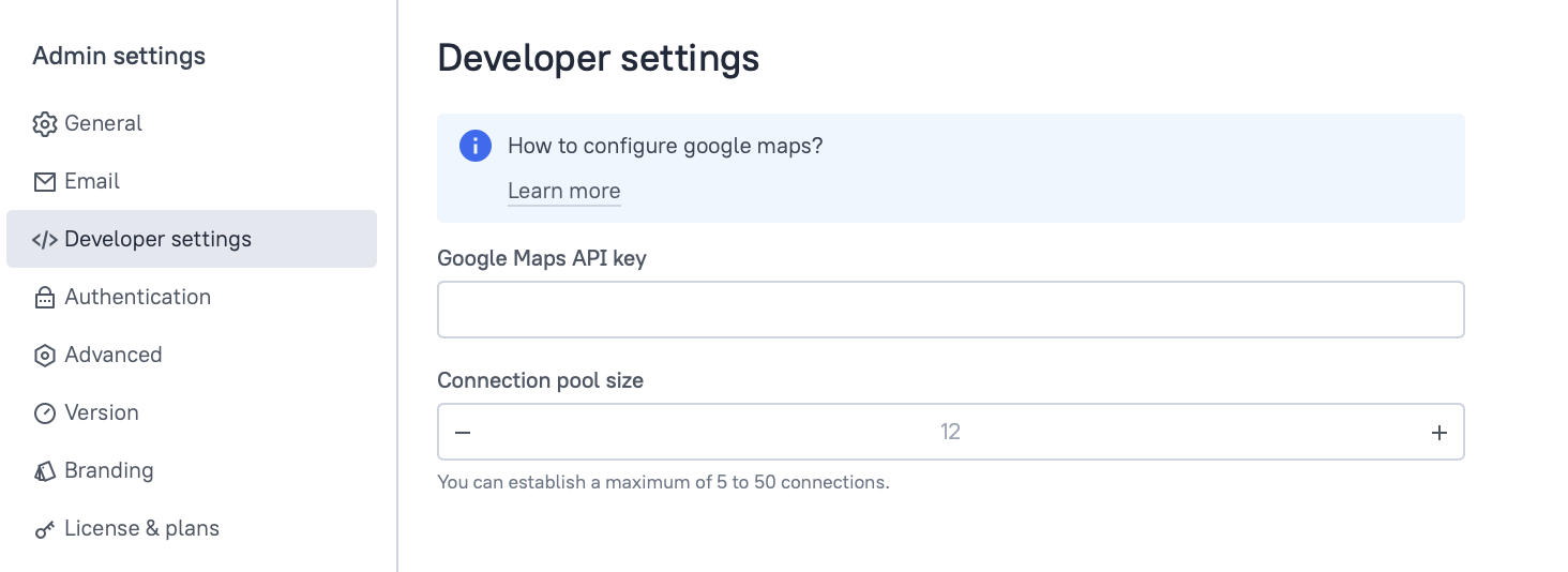 Google Maps API Key.